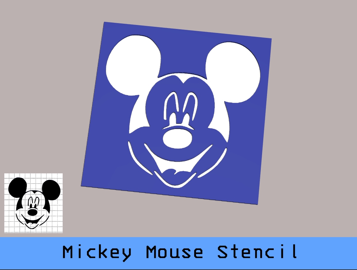 Mickey Mouse Stencil by WindyEle | Download free STL model | Printables.com