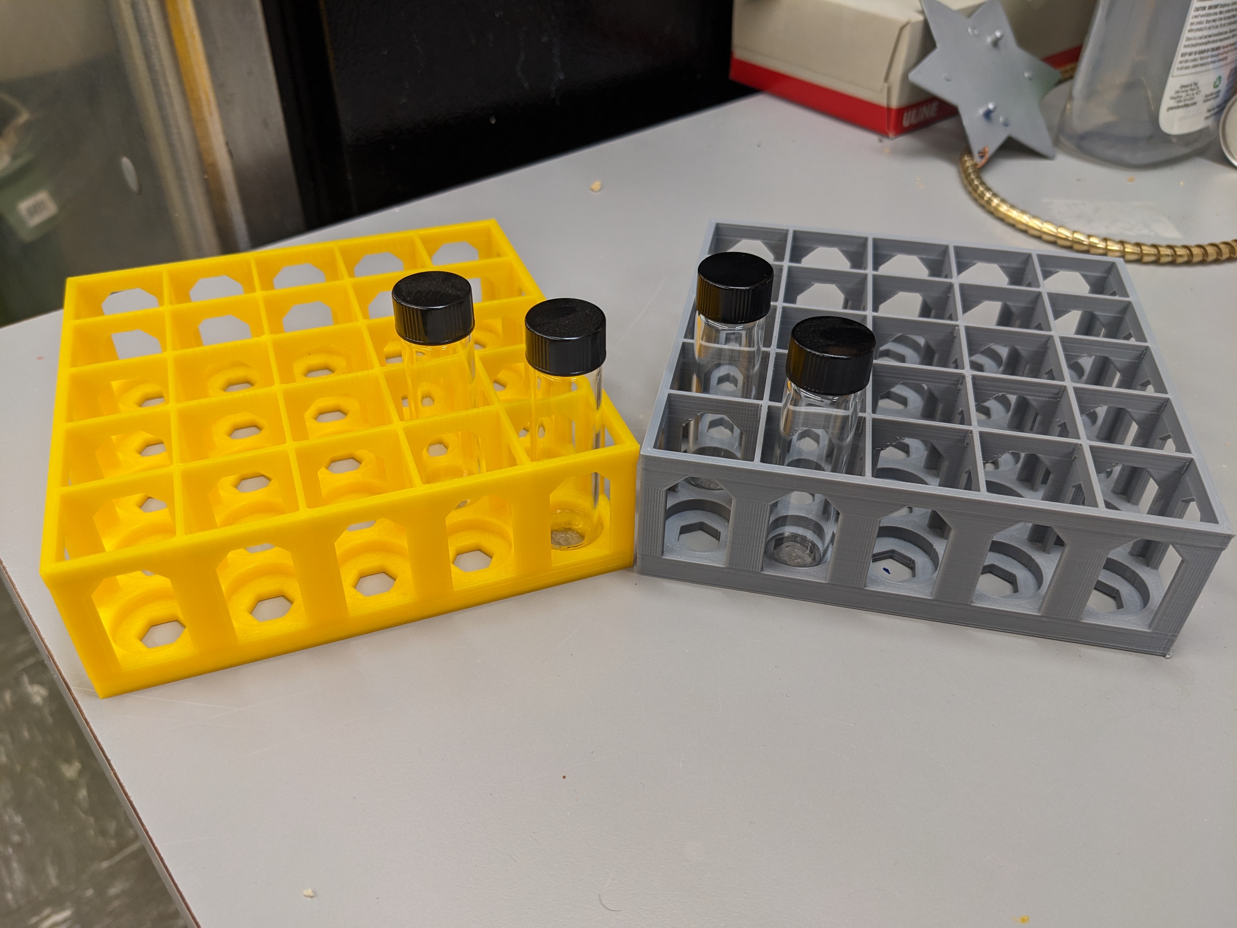 Holder for 2 dram vials (19 mm, 25x)