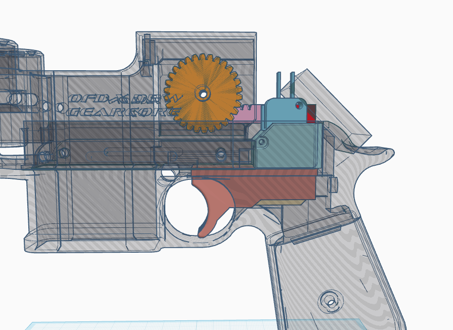 Meowser Gearcore semi-auto geared pusher setup foam dart nerf blaster