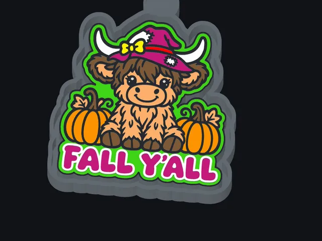 Fall Y’all Highland Cow – Freshie, Resin & Candle Mold