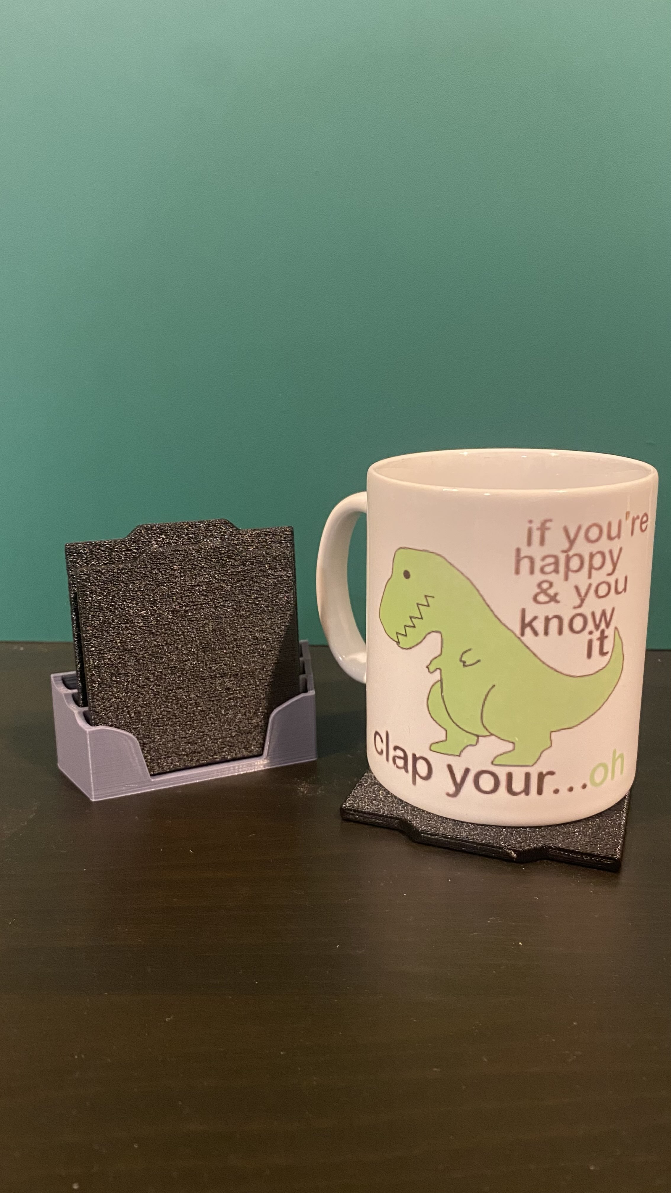 Printer bed style coasters