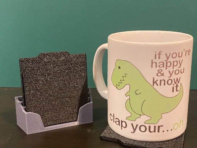 Printer bed style coasters