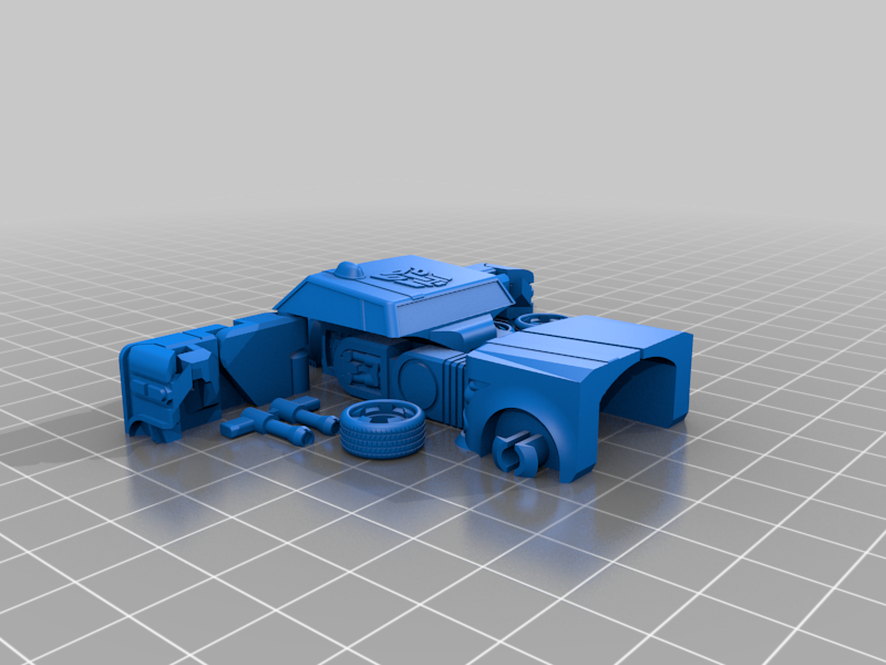 Miniatura 4 do modelo 3D Bumblebee (transformable, single print, no support material)