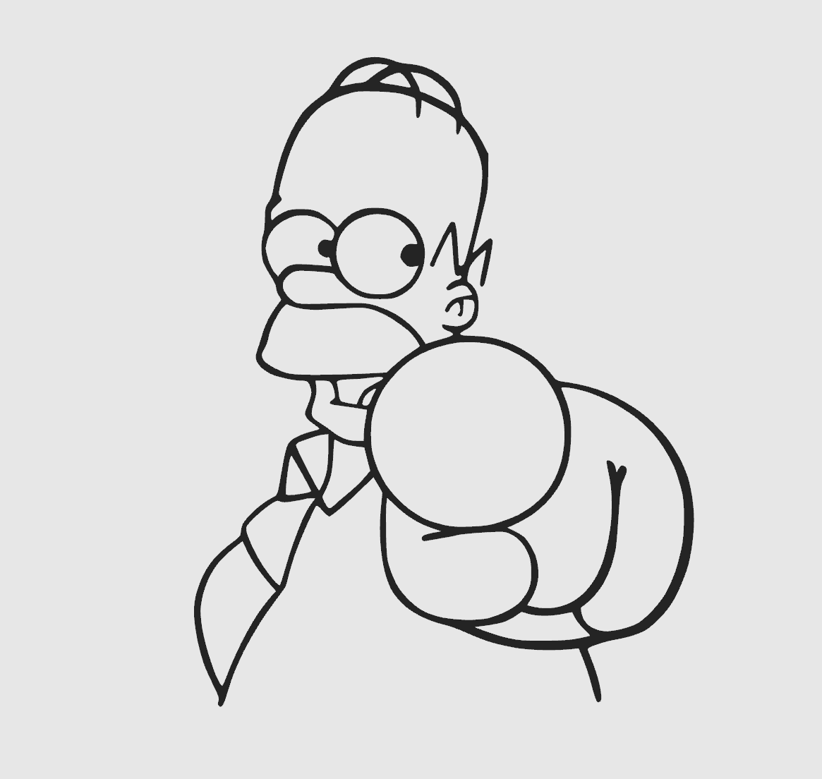 Homer (Simpsons) - wall art
