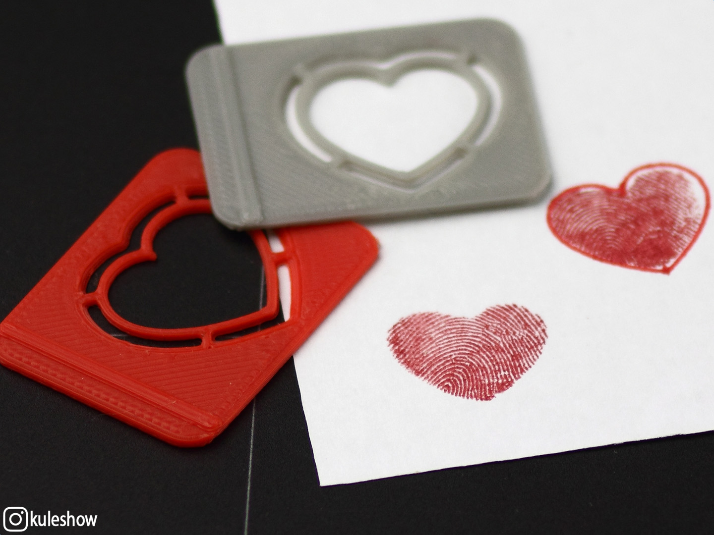 Heart drawing template
