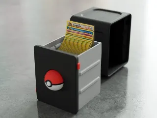 pokemon trading card storage box PU Leather Card Box with Dice Tray