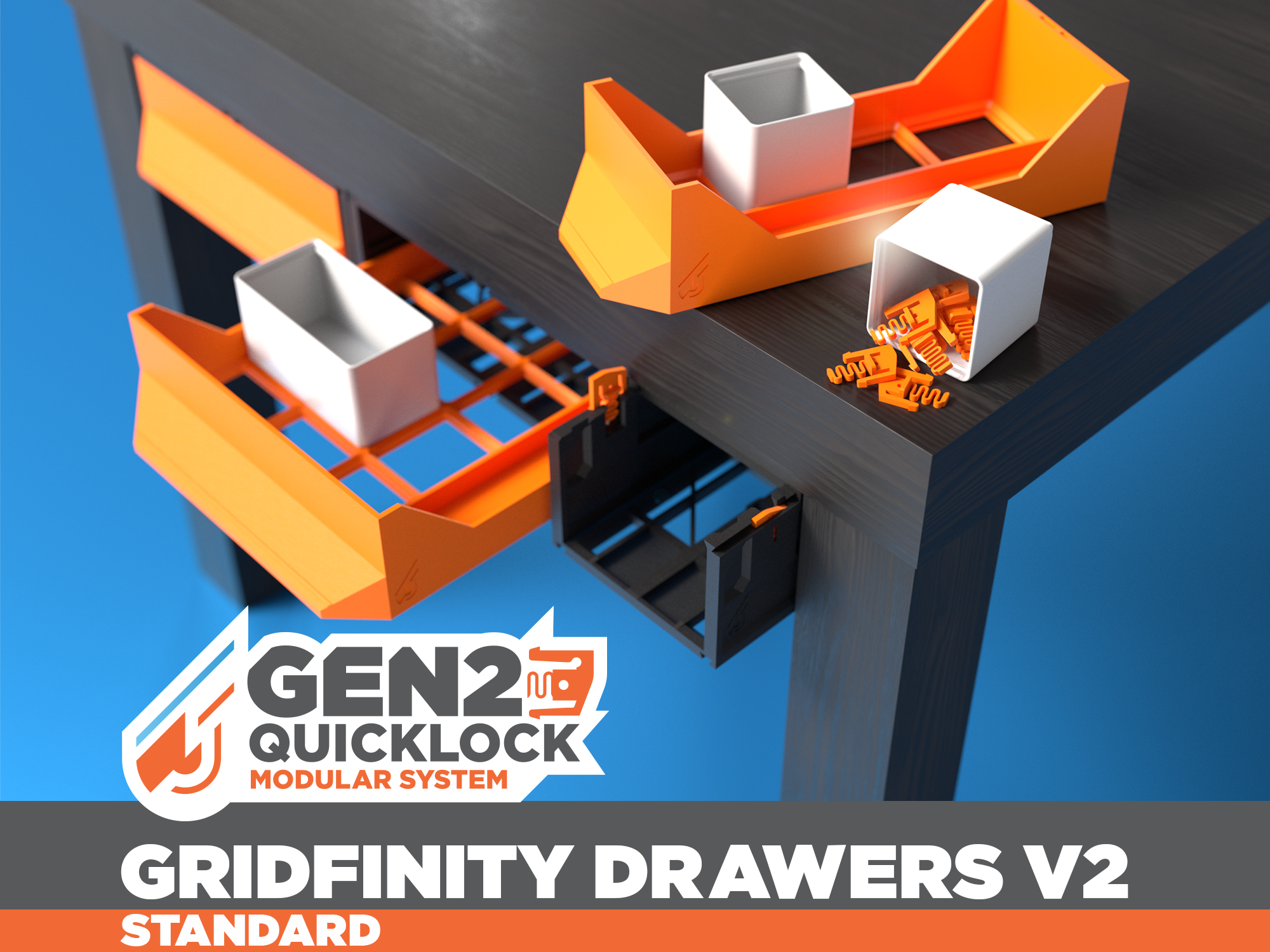 GEN2 Gridfinity Drawers V2 - STANDARD