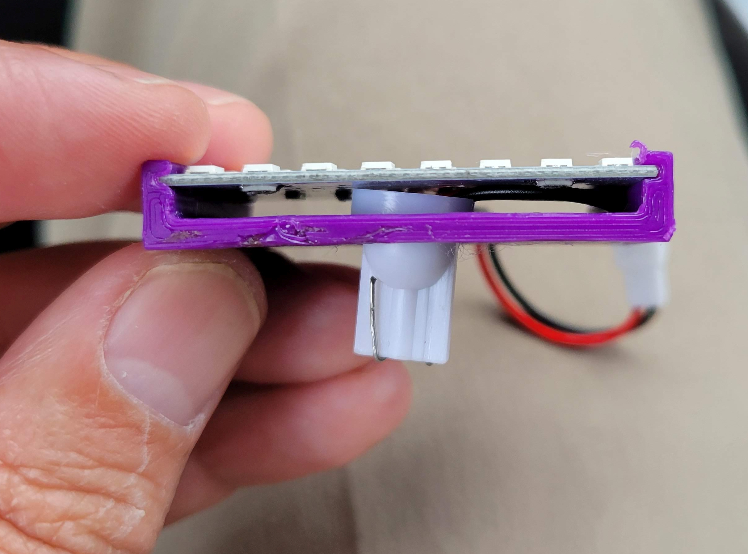 Honda Fit overhead LED panel holder