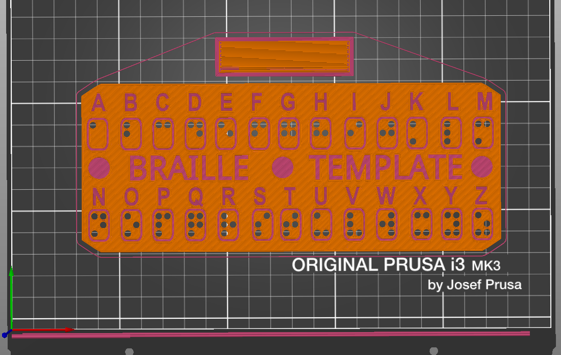 Braille Template Multicolor by 3Dinfinity Download free STL model Braille Template Multicolor by 3Dinfinity Download free STL model