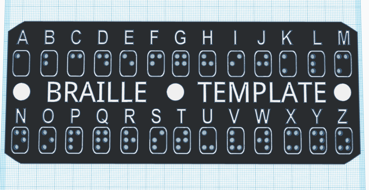 Braille Template Multicolor By 3dinfinity Download Free Stl Model