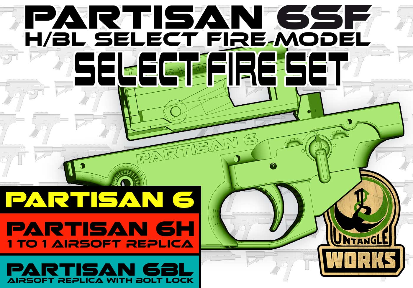 P6-SF parts set for Partisan 6 starter set GBB airsoft replica