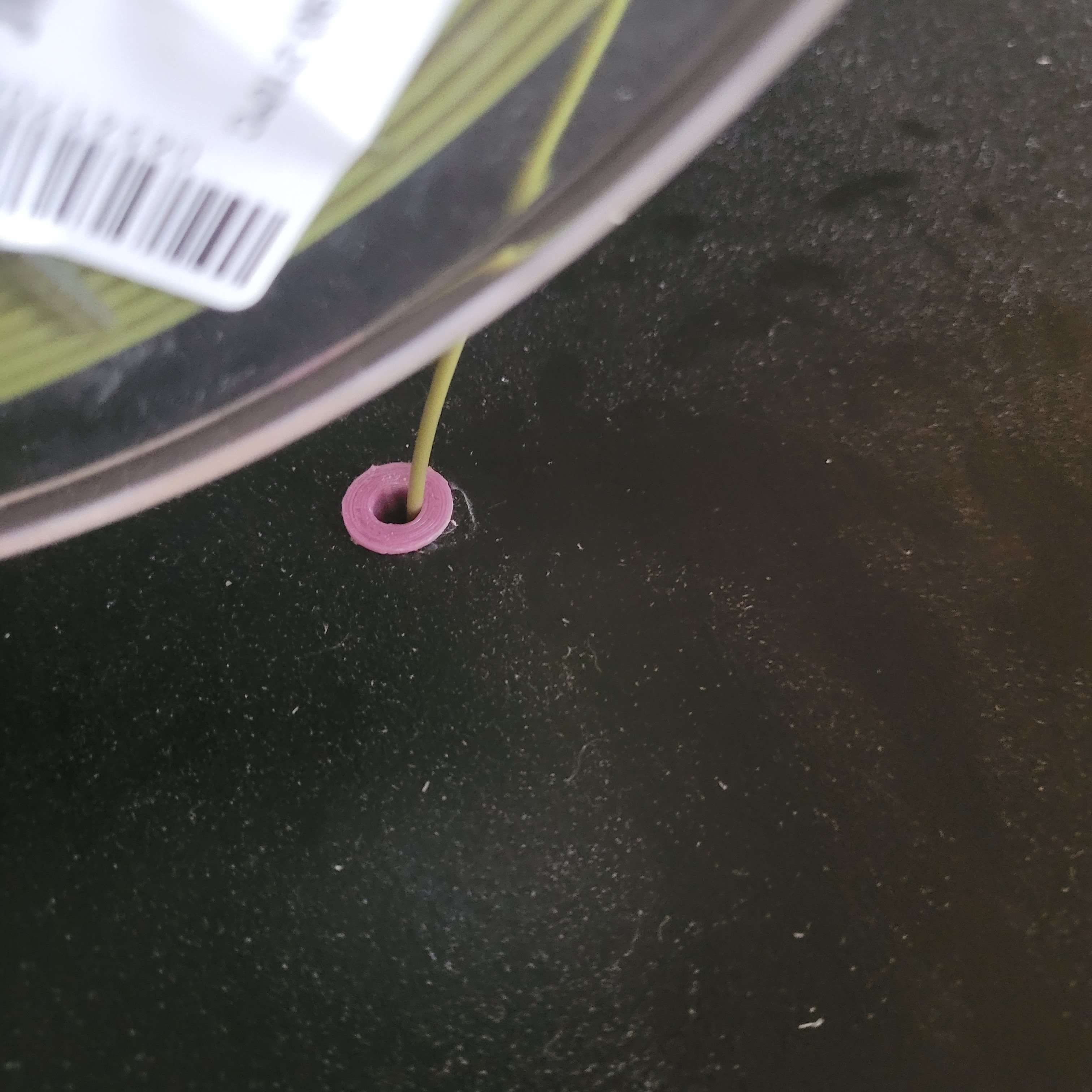 hole lining for Filament in LACK table
