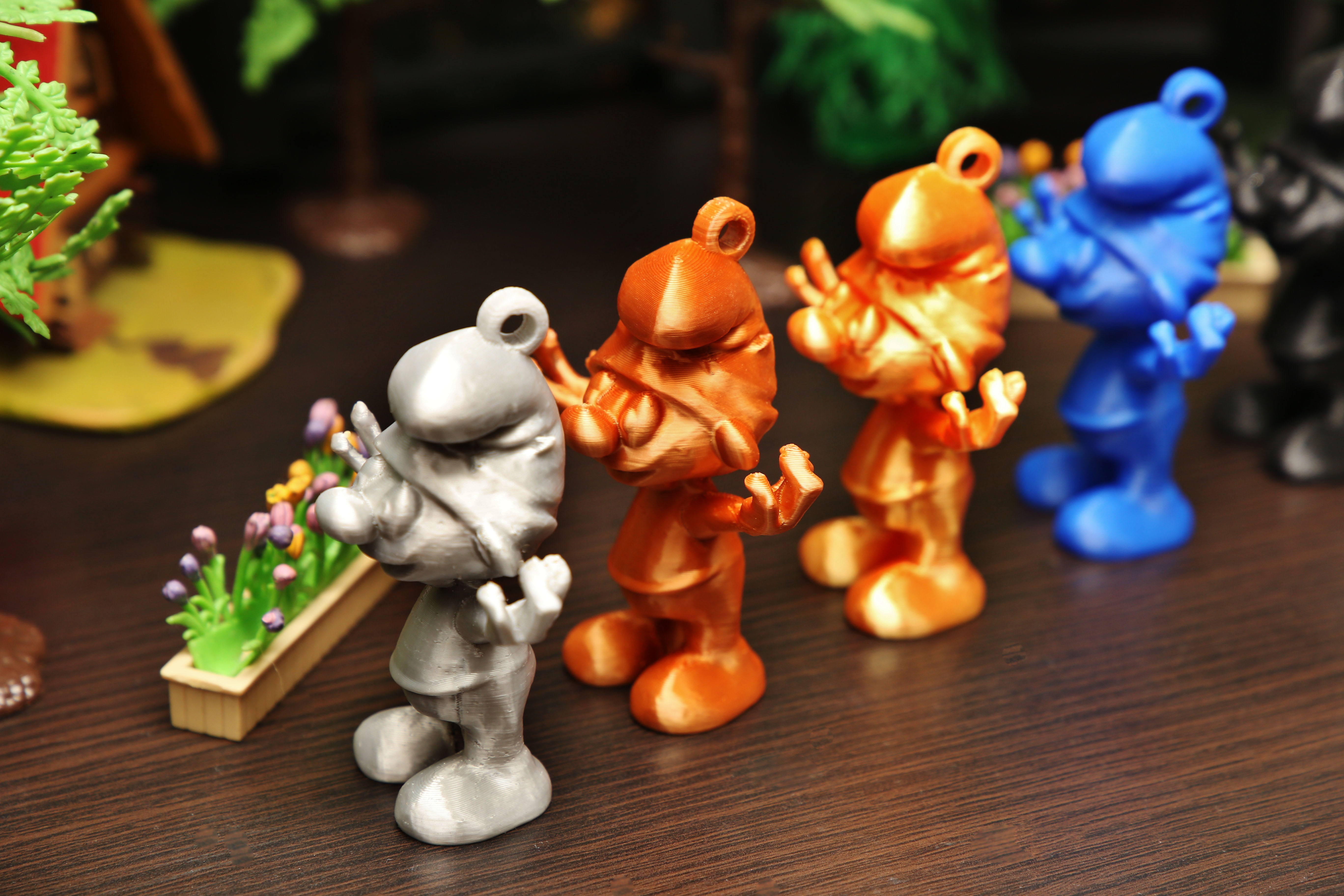 Smurf keychain / Christmas ornament