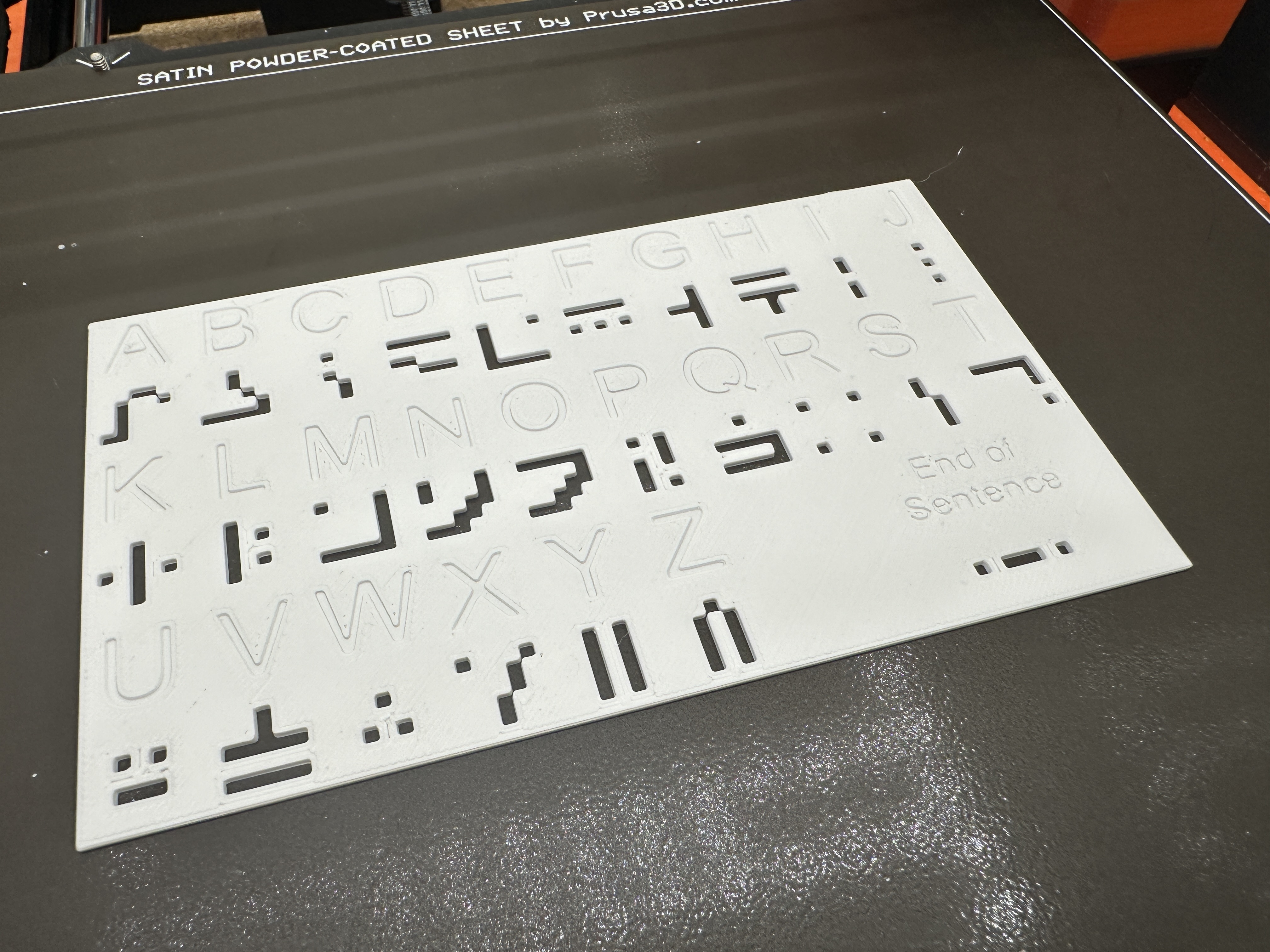 Stencil for Standard Galactic Alphabet