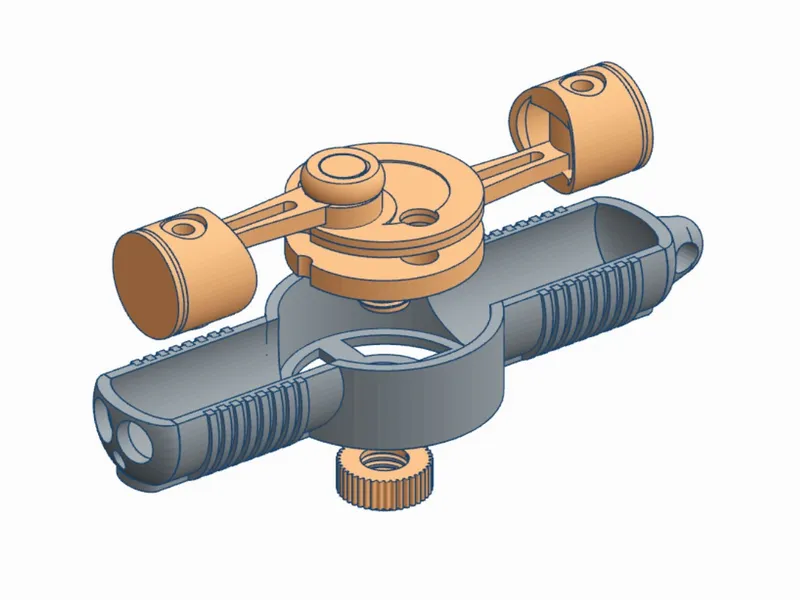 Boxer-Engine KeyRing by Bootjevaarder | Download free STL model ...
