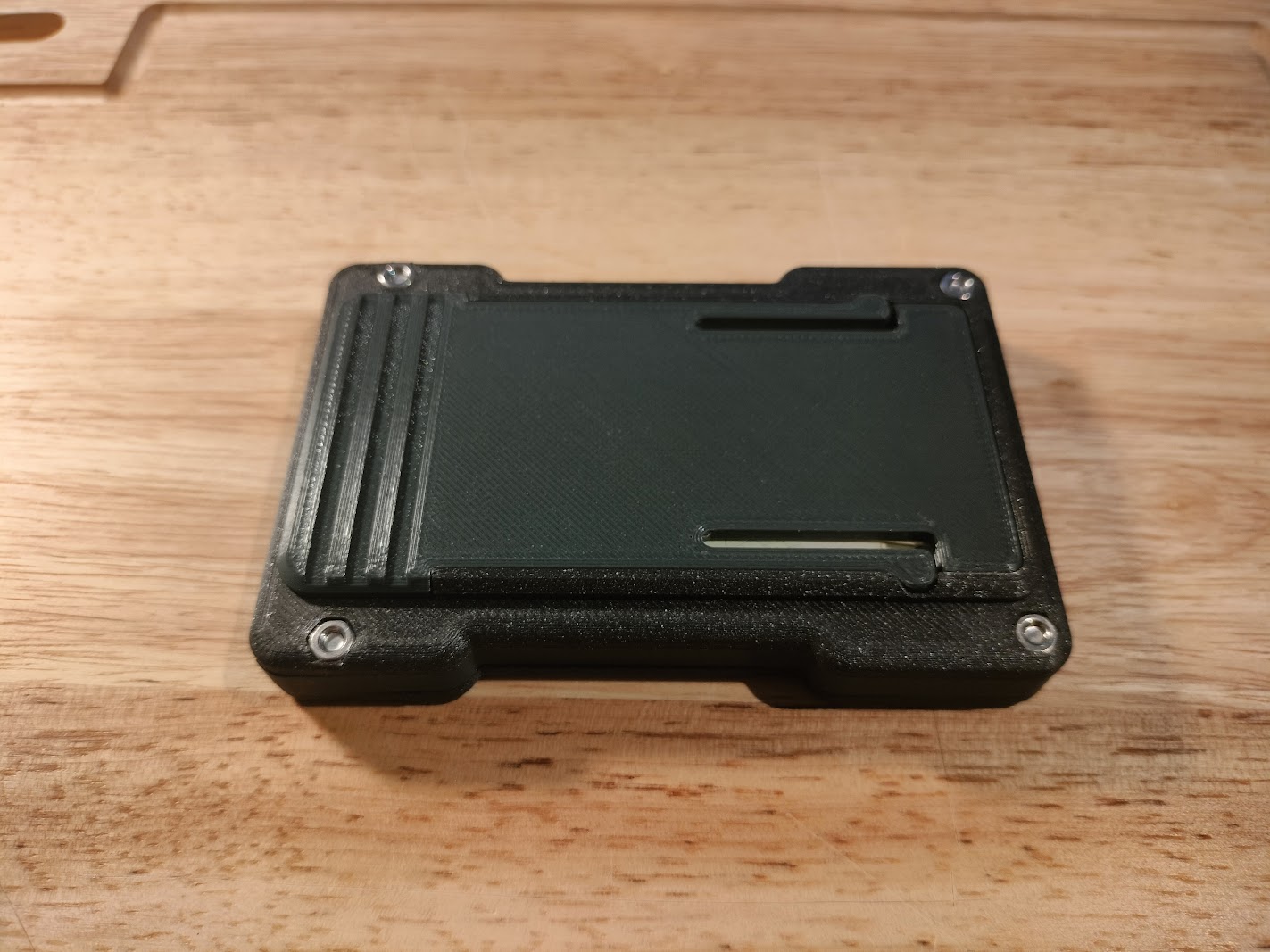 Credit card spreader - locking coin stash door - fixed door file