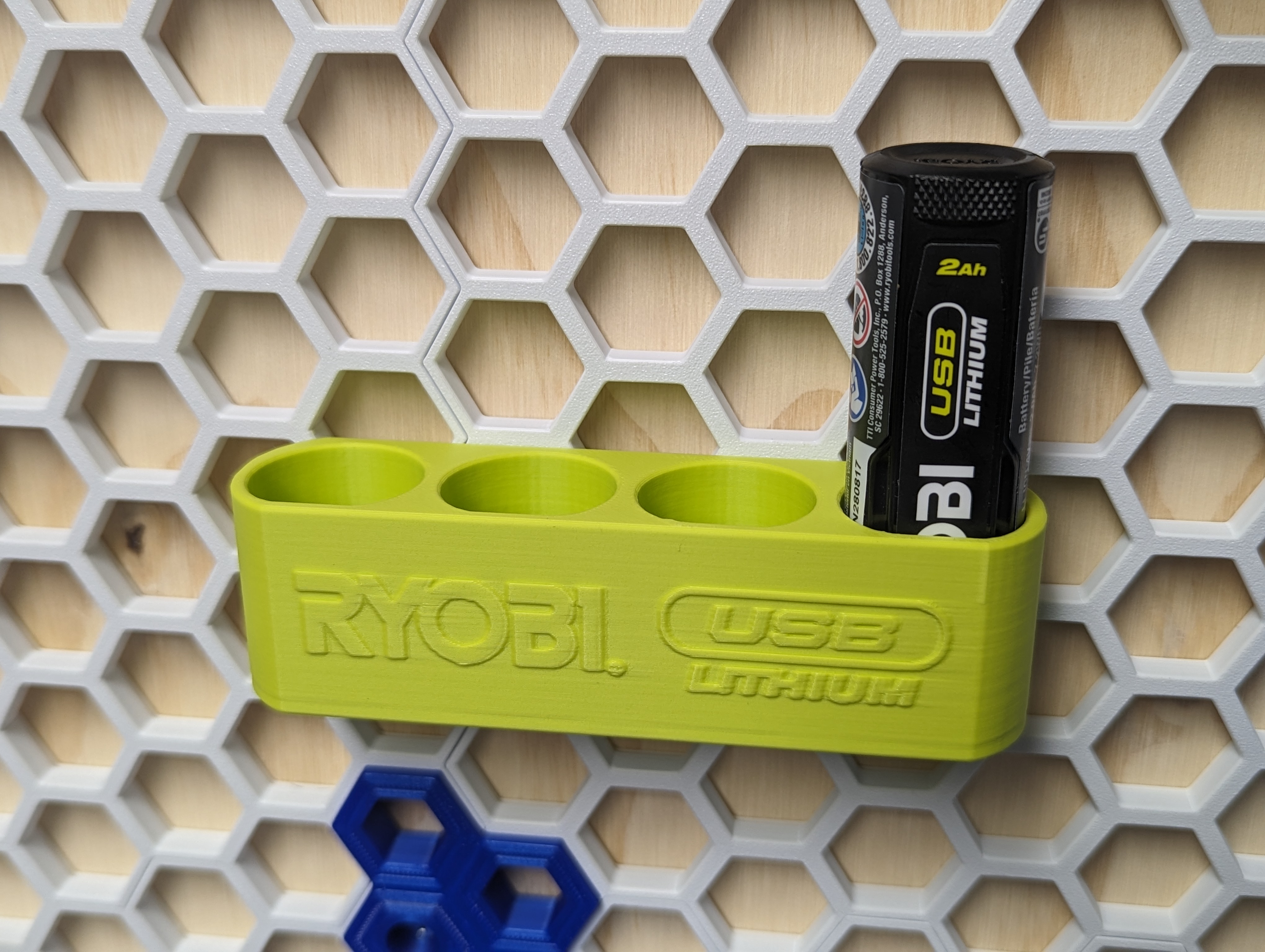 Ryobi USB Lithium 4v Battery Holder for the Honeycomb Storage Wall HSW