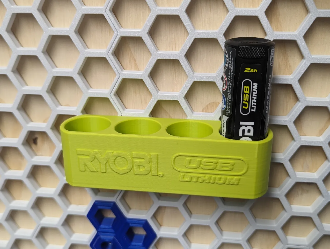 Ryobi USB Lithium 4v Battery Holder for the Honeycomb Storage Wall