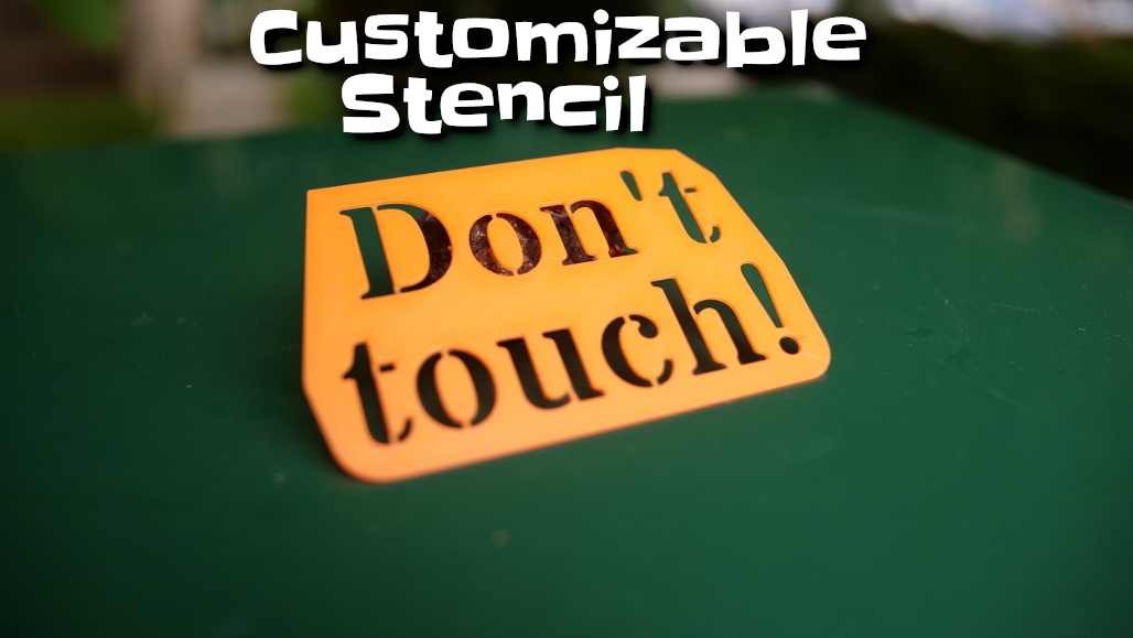 Configurable Stencil by Makkuro | Download free STL model | Printables.com