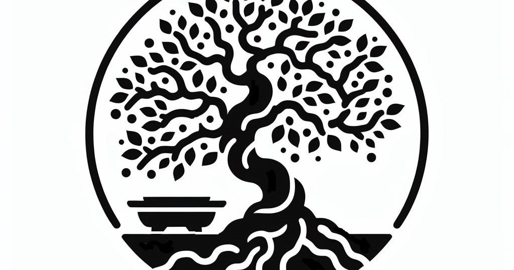 Stencil: A bonsai in the circle by Nina Máčová | Download free STL ...