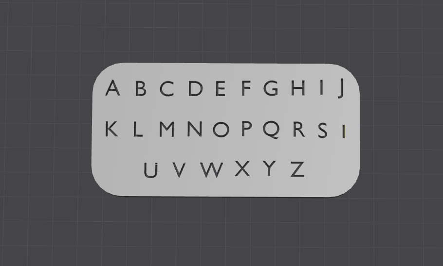 Alphabet template by kim krausfeldt download free stl model