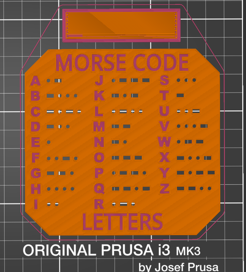 Morse Code Template Letters By 3dinfinity Download Free Stl Model