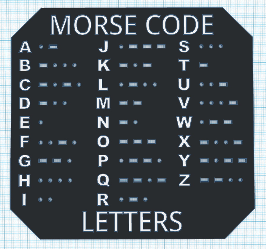 Morse Code Template - Letters By 3Dinfinity | Download Free STL Model ...