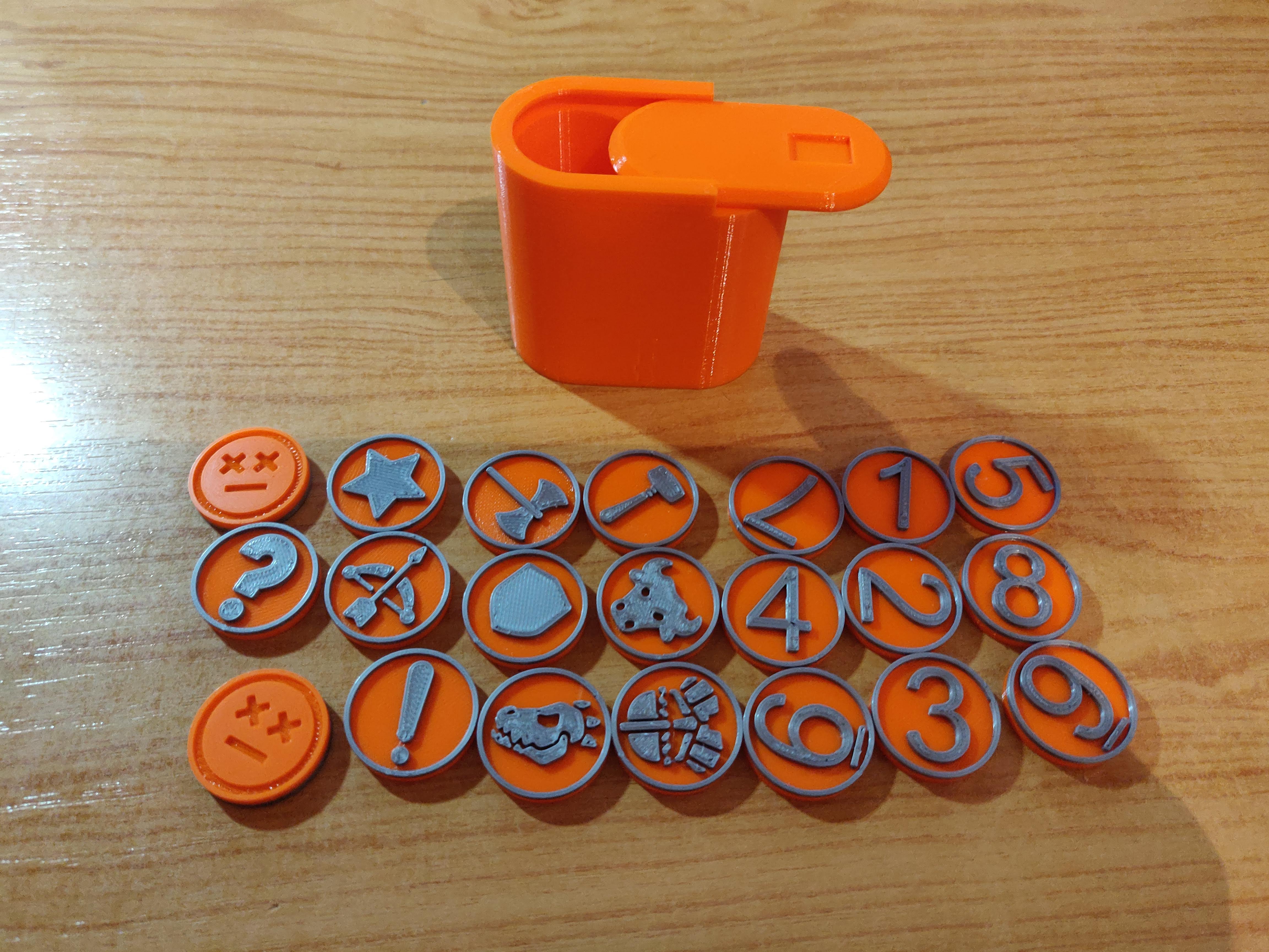 D&amp;D / RPG token set and holder by Warja | Download free STL model ...