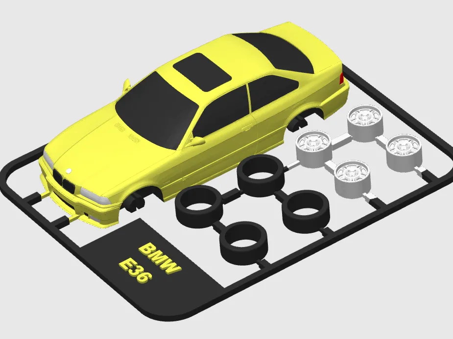 BMW M3 E36 kit card by Jerryie | Download free STL model