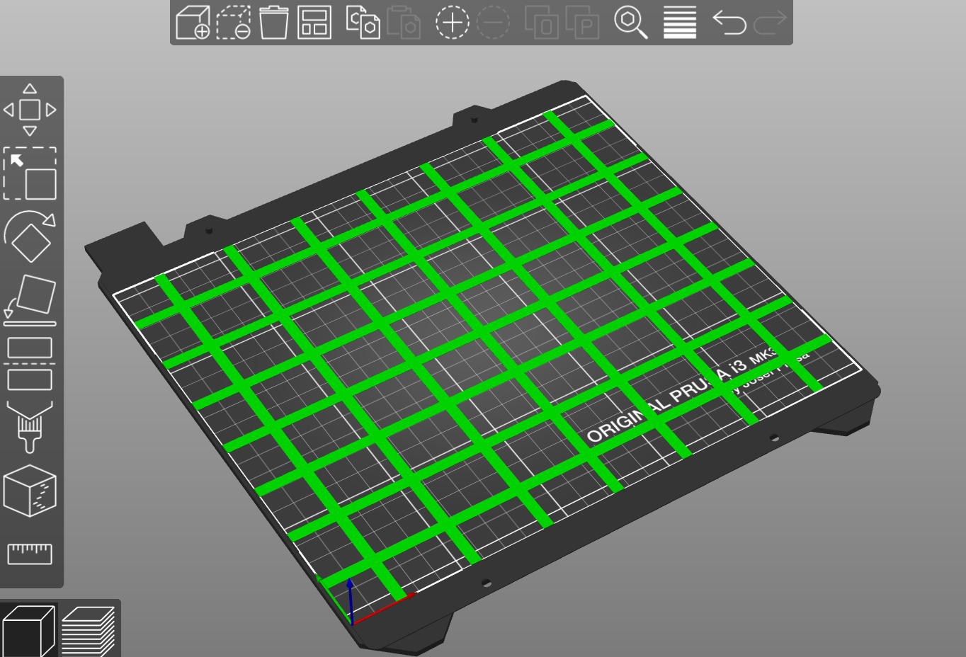 First layer - Bed calibration 7x7