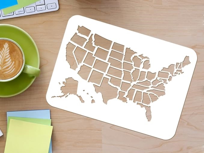 United States Map Stencil