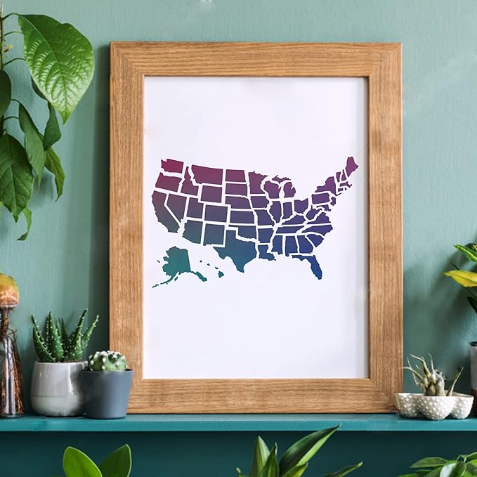 Miniatura 4 do modelo 3D United States Map Stencil