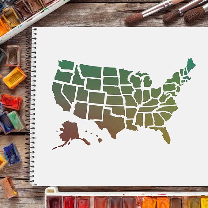 Miniatura 5 do modelo 3D United States Map Stencil