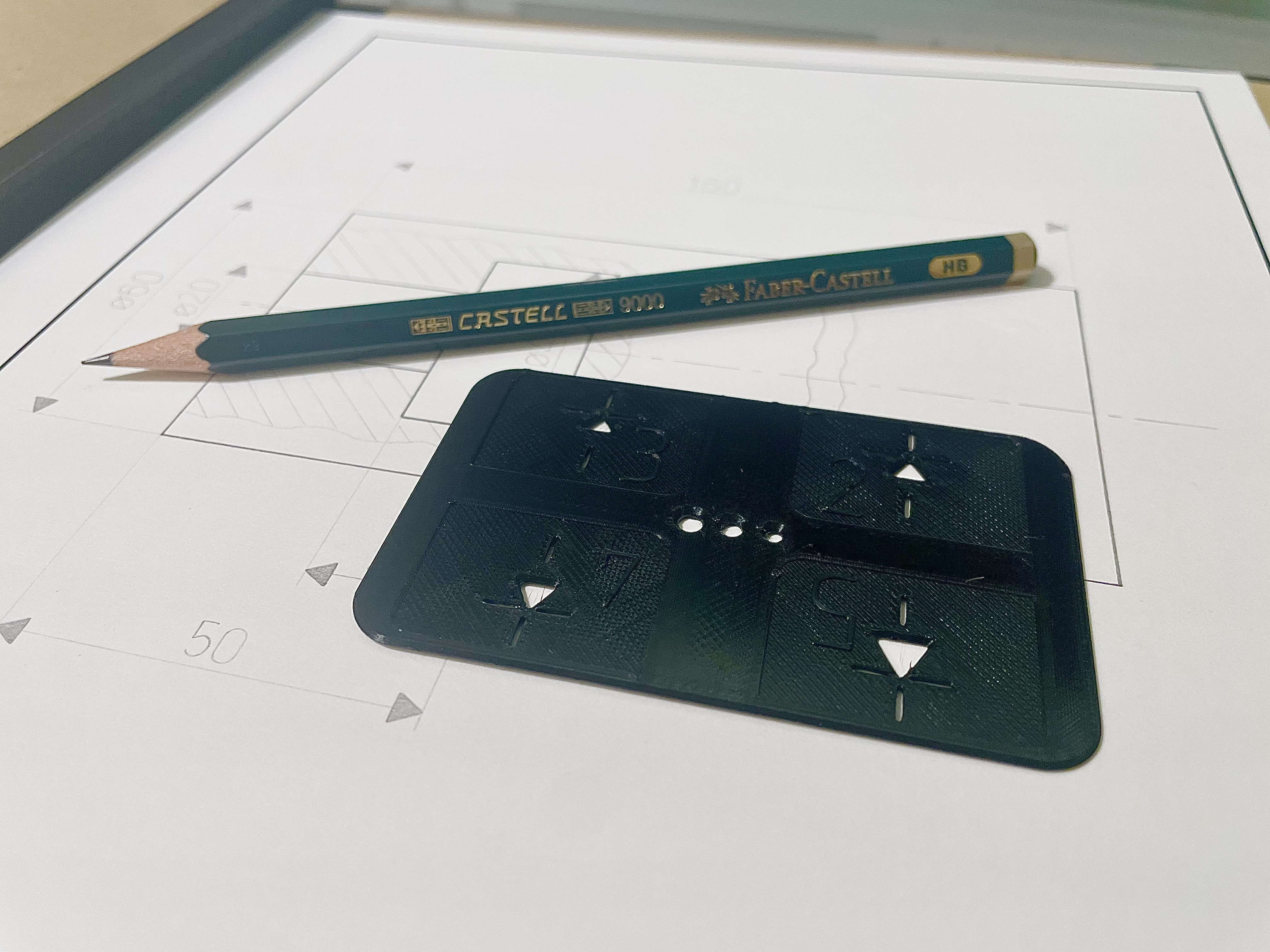 Miniatura 2 do modelo 3D Dimension arrow stencil