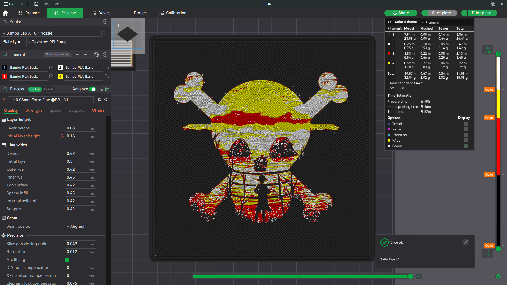 Miniatura 2 do modelo 3D One Piece - HueForge