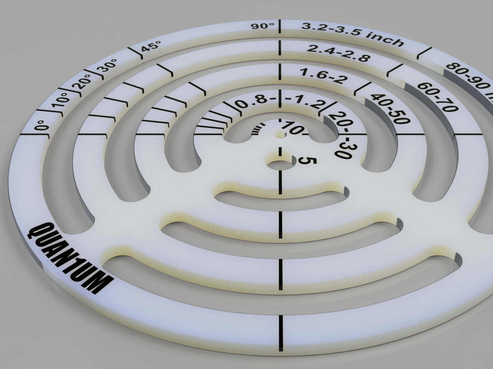 Circle Drawing Template 5mm - 90mm