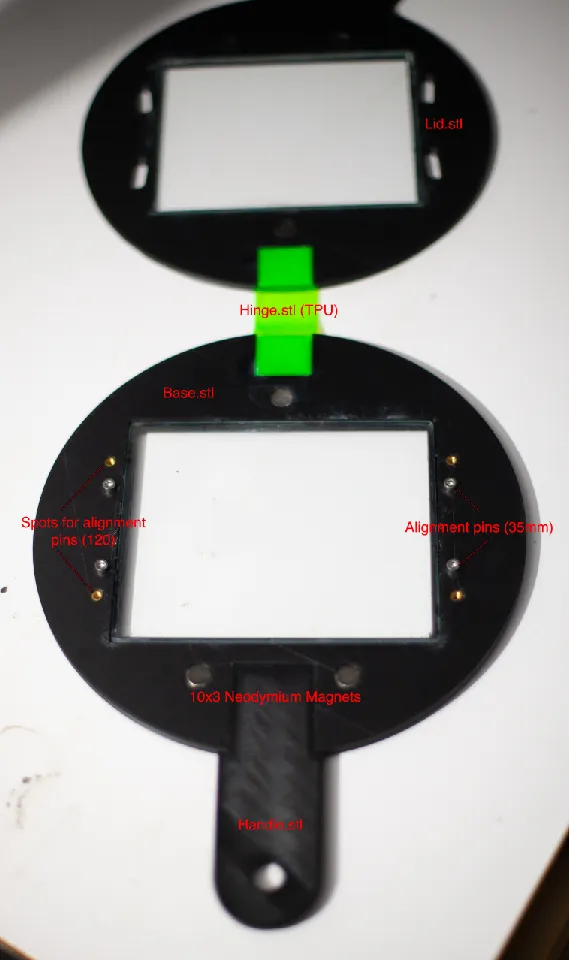 Porte-négatif Verre Beseler 4x5 Pour Agrandisseur 45M – Ref 1645UN