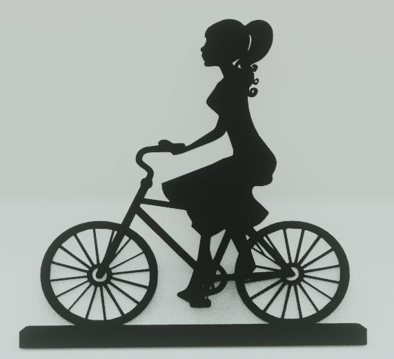 cycling lady by Milinje | Download free STL model | Printables.com