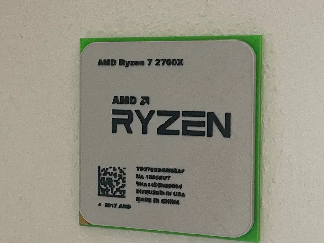 AMD Ryzen CPU wall mounted art piece