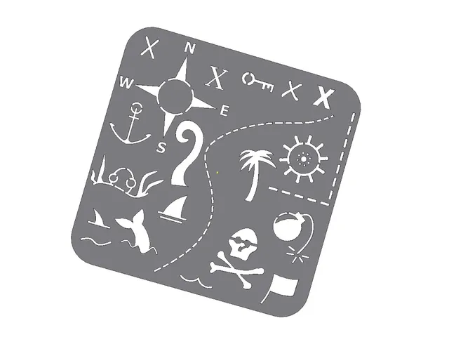 Treasure map drawing template