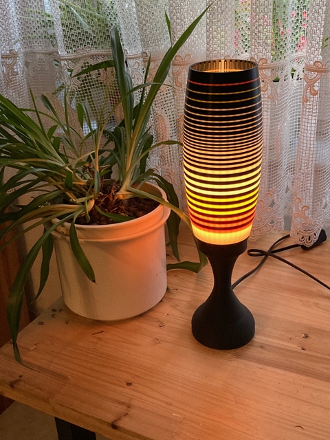 Lamp #38 - Straight Embossed Art Deco (AMS)