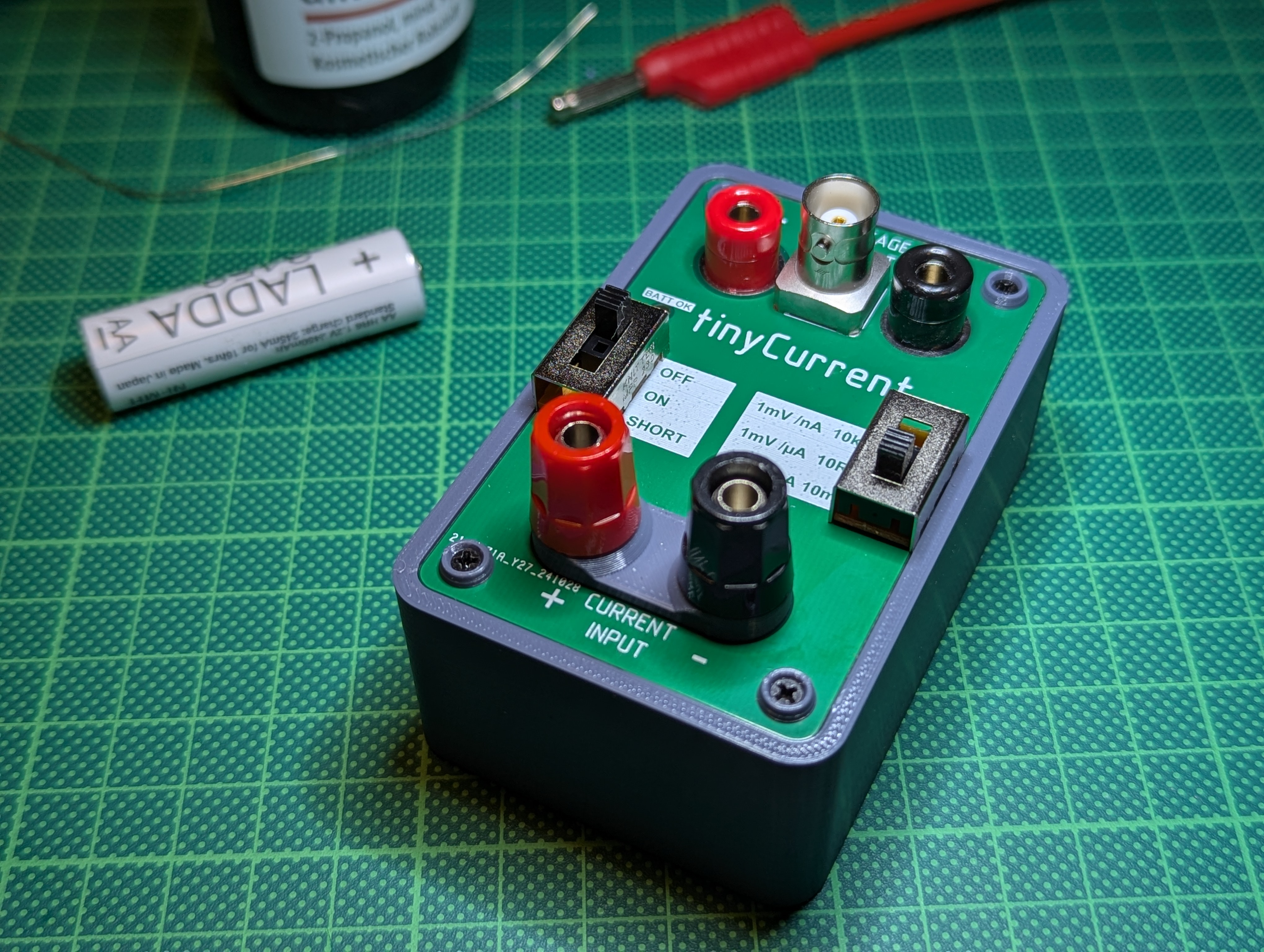 Enclosure for the n-fuse tinyCurrent (µCurrent variant)