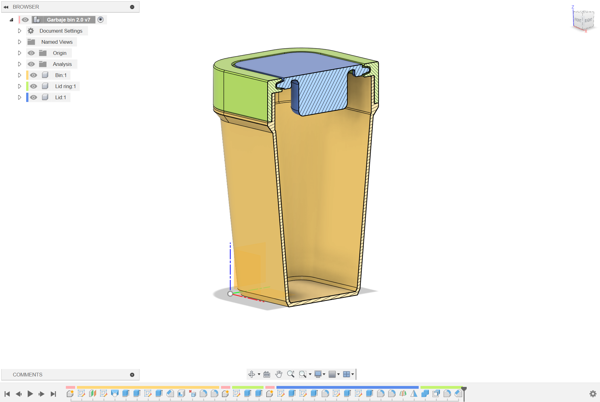 Miniatura 3 do modelo 3D Mini parametric desktop trash bin
