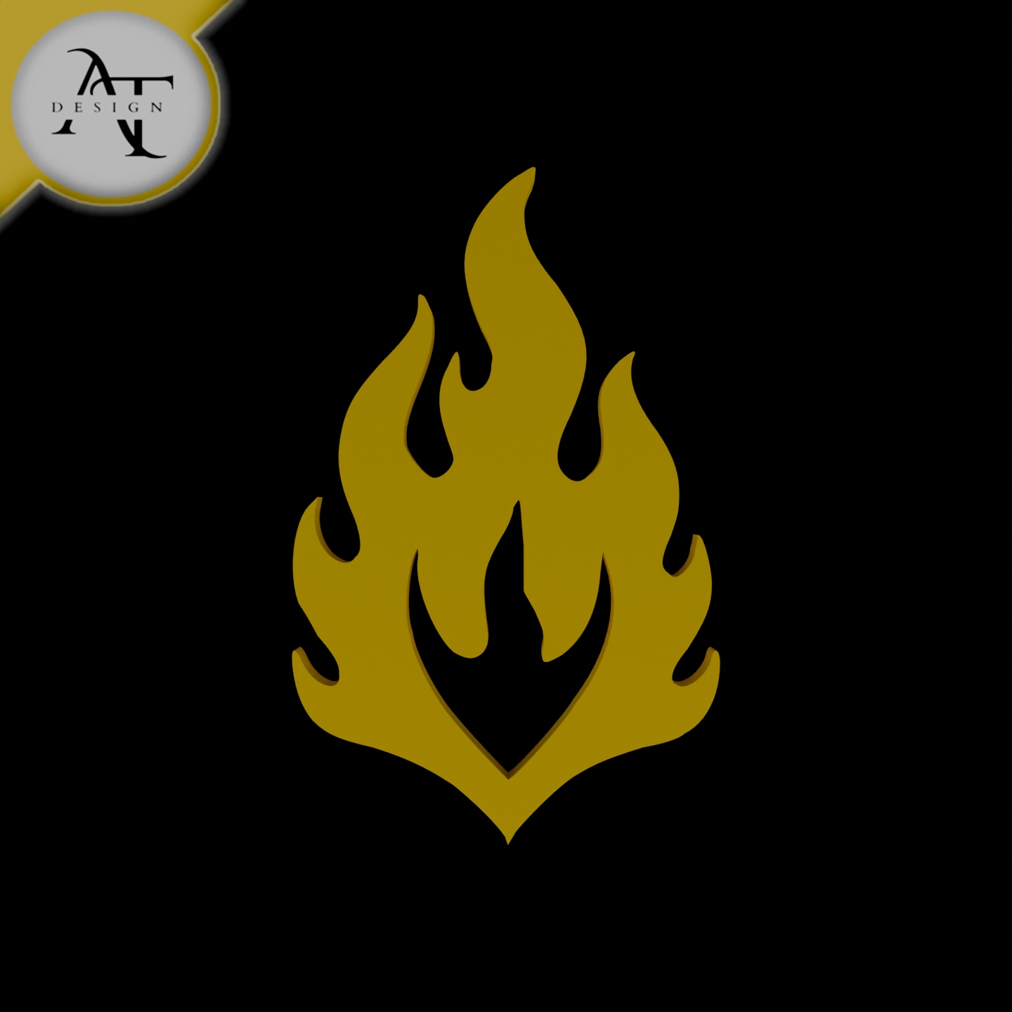 Simple Flame Symbol - 2D Art