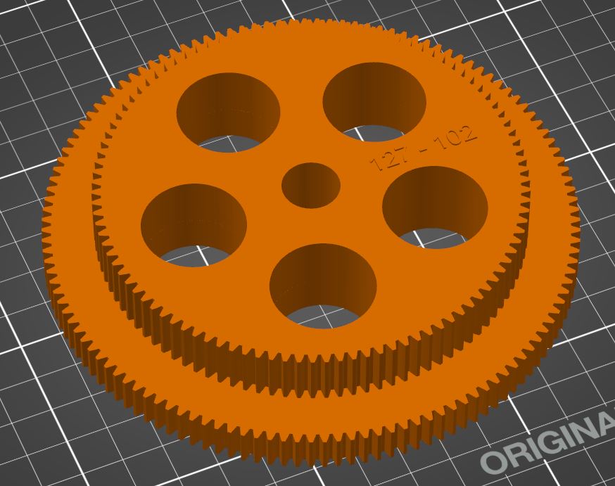 Doppelzahnrad 102-127 für Bernardo P600G, Double gear for Bernardo P600G