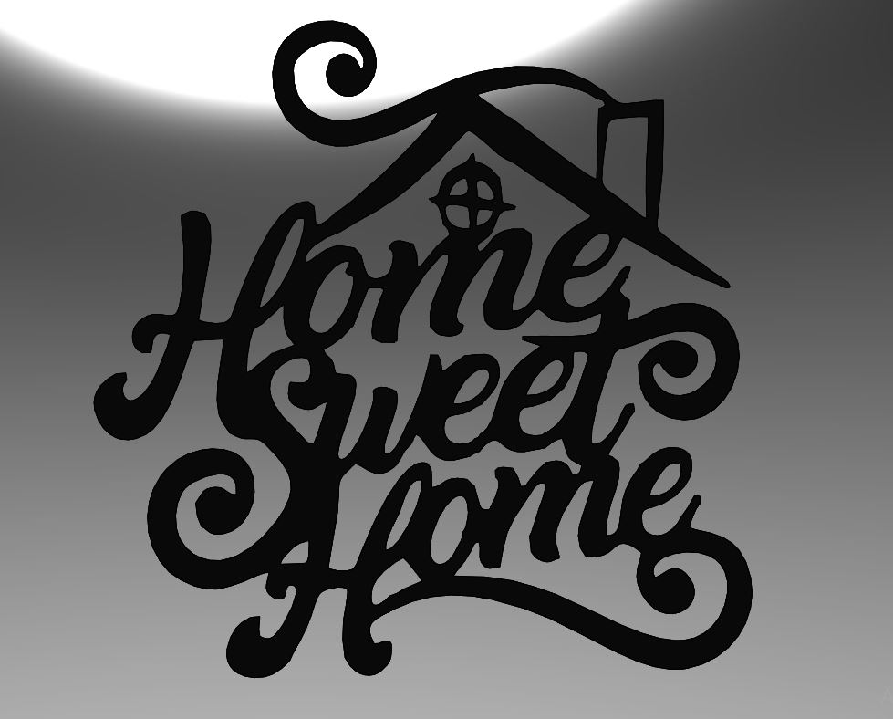 Home sweet home decor, Wall decor, 2d art home, line art home, wall art ...