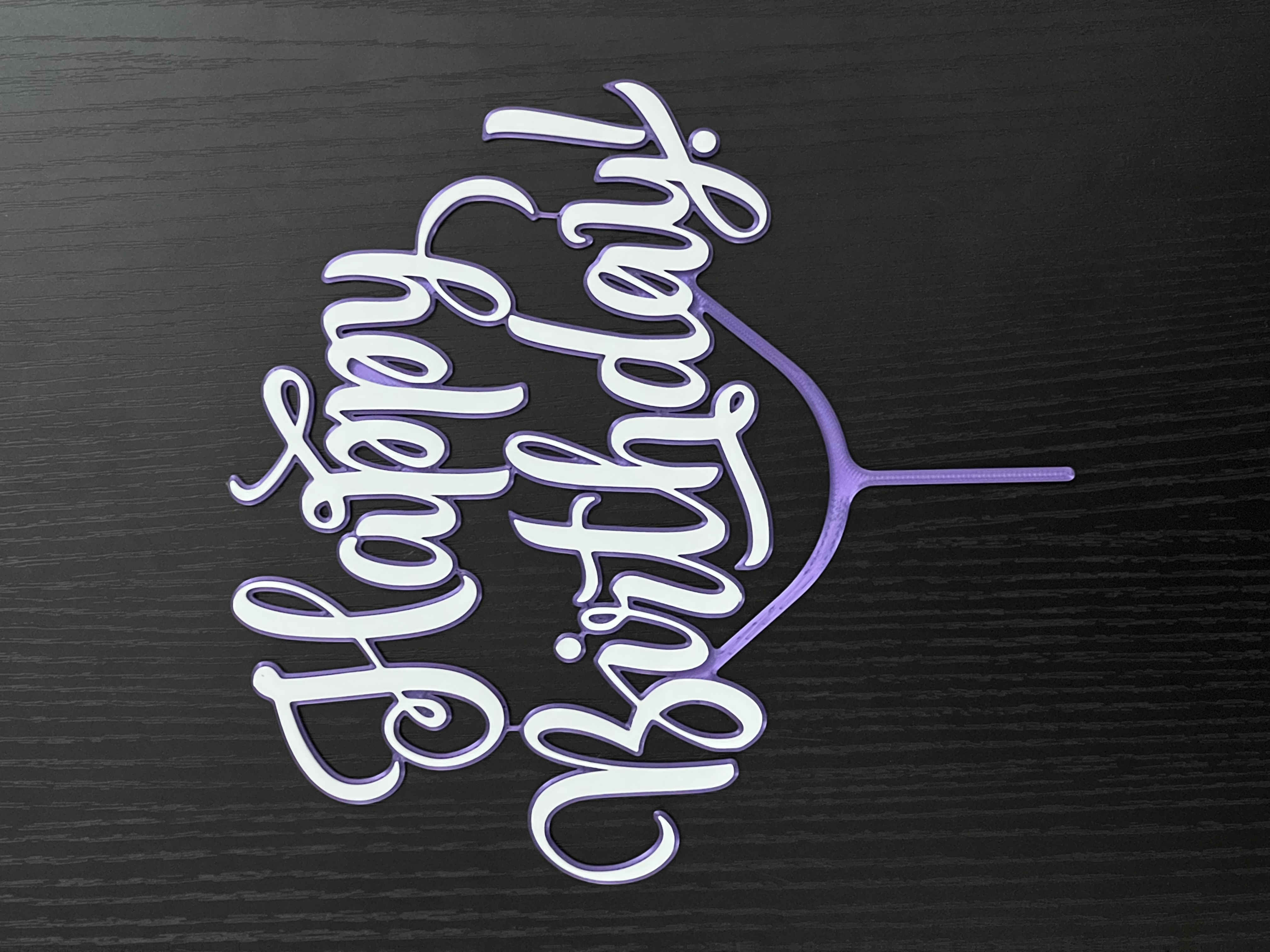Happy Birthday! (with supported 'H") 3D model thumbnail