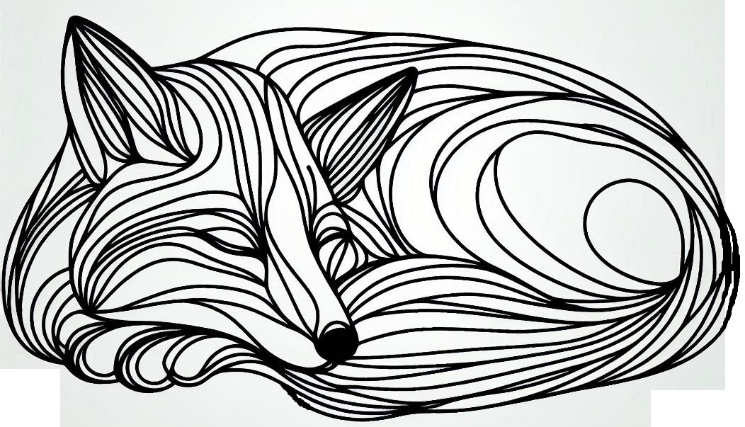 Wall art - Sleeping fox