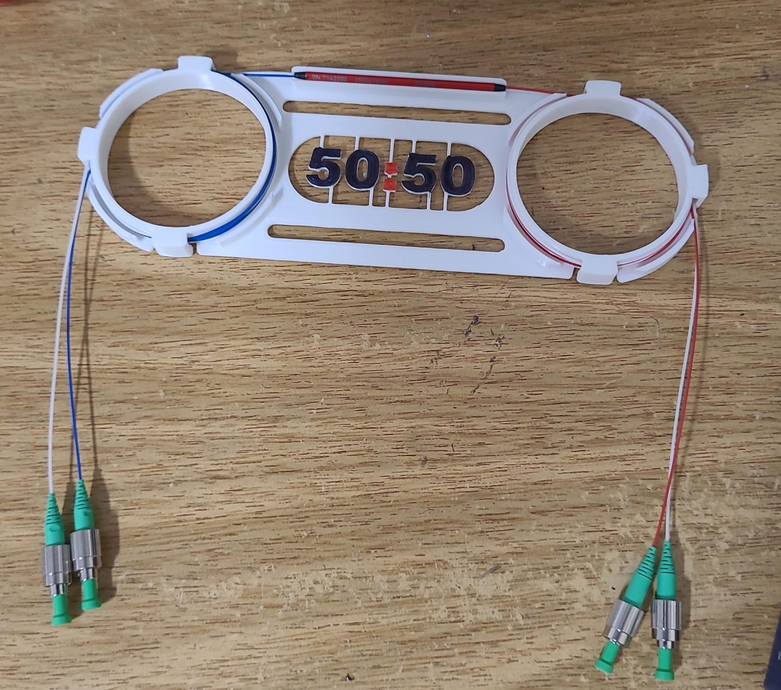 Optical fiber splitter spool support (50:50) (UPDATED!)