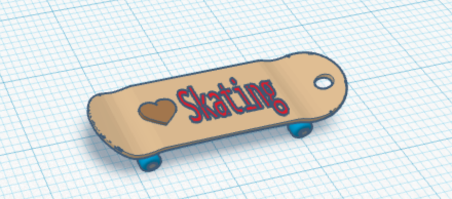 I like SKATING keyring